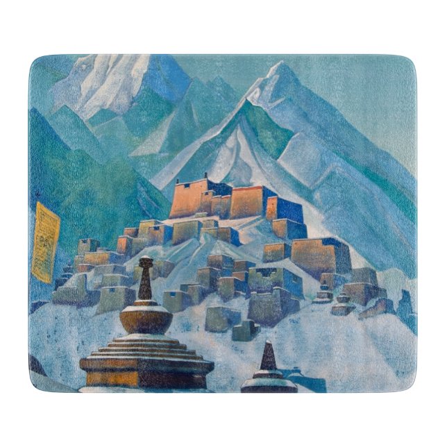 Tibetanskt landskap i Himalaya-bergen Peaks (Framsidan)