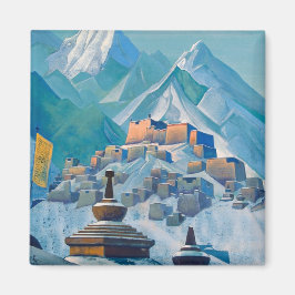 Tibetanskt landskap i Himalaya-bergen Peaks Magnet