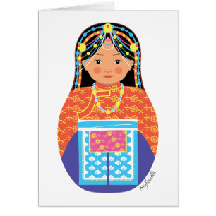 Tibetanskt Matryoshka-kort OBS Kort