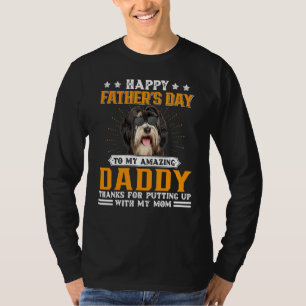 Tibetanskt terrier Hund för mig, lycklig Fars dag T Shirt