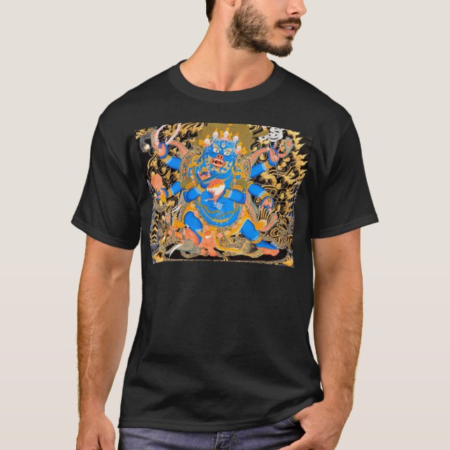 Tibetant buddistiskt konsttryck t shirt (Framsida)