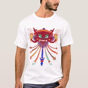 tibetant maskera tolkningen tee shirt