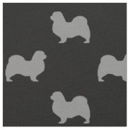 Tibetant SpanielSilhouettesmönster Tyg