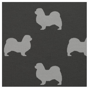 Tibetant SpanielSilhouettesmönster Tyg