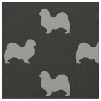 Tibetant SpanielSilhouettesmönster Tyg