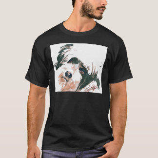 Tibetant Terrierporträtt T-shirt