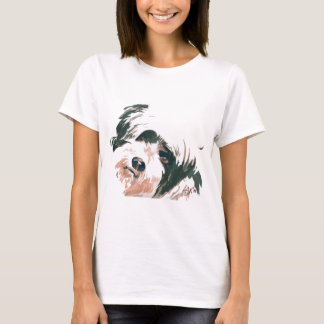 Tibetant Terrierporträtt Tee Shirt