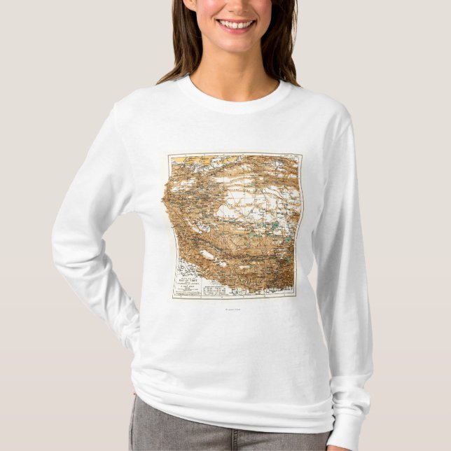 TibetPanoramic MapTibet T-shirt (Framsida)