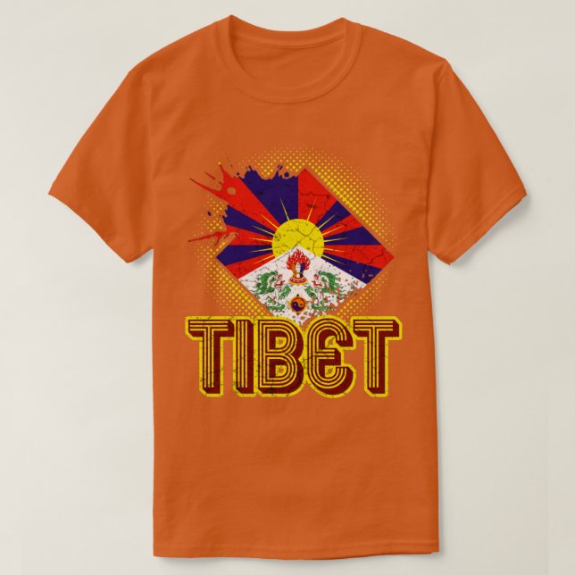 Tibets flagga t shirt (Design framsida)