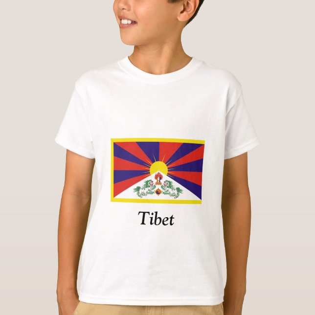 Tibets flagga t-shirt (Framsida)