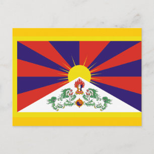 Tibets flagga vykort