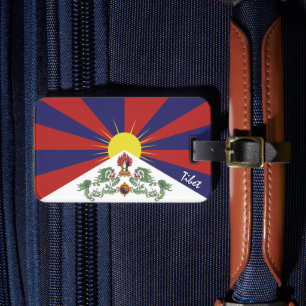 Tibets resgodsmärkning, patriotiska tibetanska Fla Bagagebricka