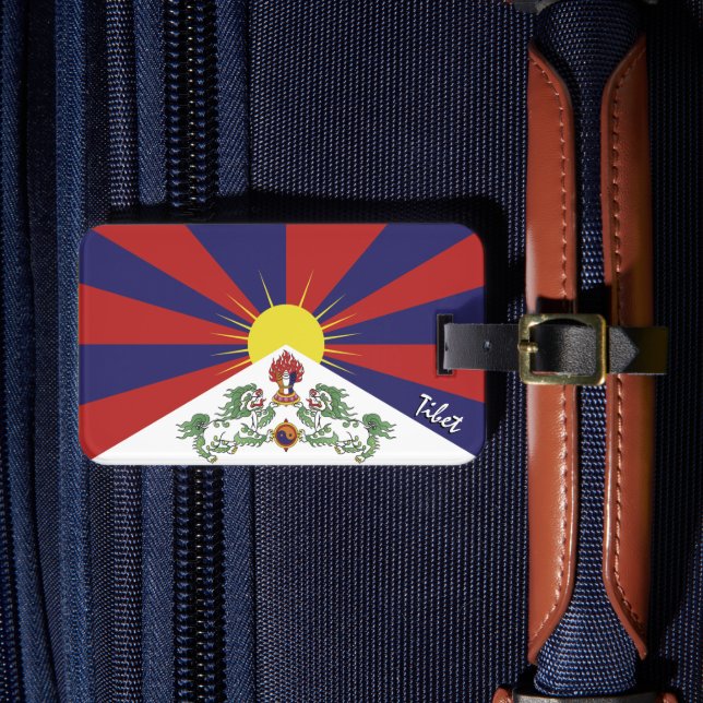 Tibets resgodsmärkning, patriotiska tibetanska Fla Bagagebricka (Framsida Insitu 4)