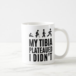 Tibia platå motståndskraftig återhämtning baseboll kaffemugg