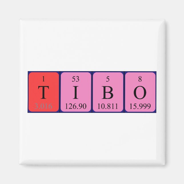 Tibo Periodisk magnet bord namn (Framsidan)