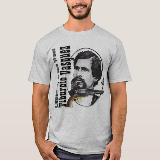 Tiburcio Vásquez legendariska Bandido T Shirt (Framsida)