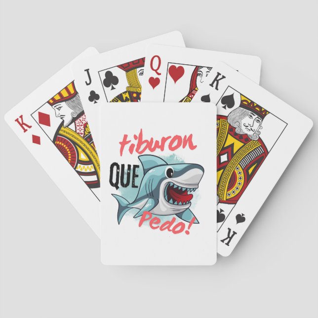 TIBURON SÄG QUE PEDO, HAJ, VAD HÄNDER CASINOKORT (Baksidan)