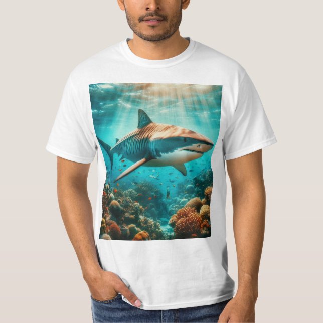 Tiburón tigre t shirt (Framsida)