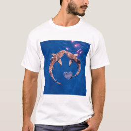 Tiburones blancos enamorados t shirt