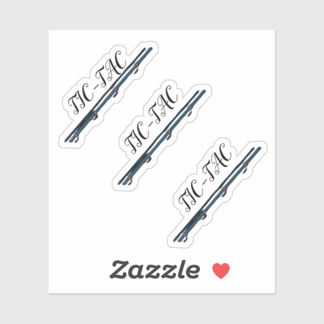 TIC-TAC-STICKARE KLISTERMÄRKEN (Ark)