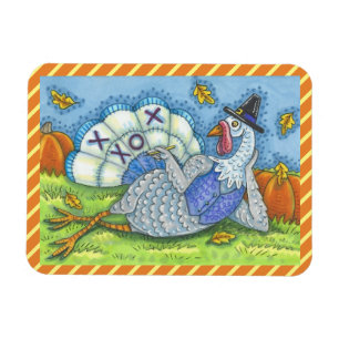 TIC TAC TOC TOTURKIET, THANKSGIVING FÅGELMAGNET MAGNET
