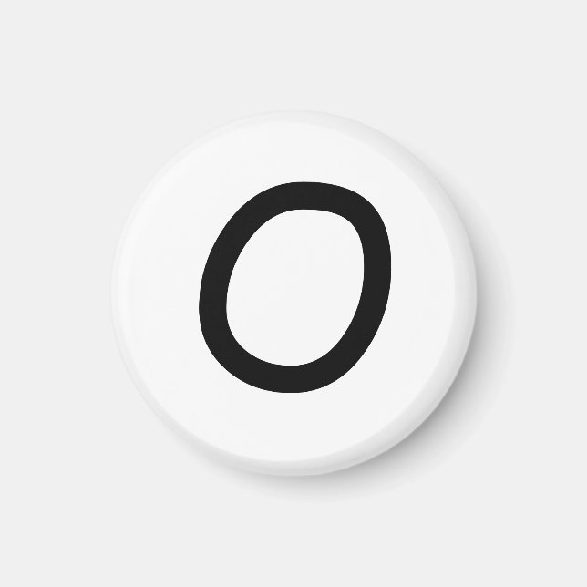 Tic Tac Toe 1-1/4’ Fridge Magnet "O" (Framsidan)