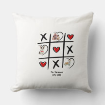Tic-Tac-Toe Familjekudde med foton