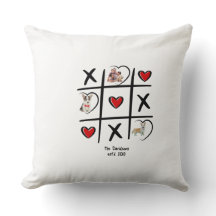 Tic-Tac-Toe Familjekudde med foton