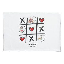 Tic-Tac-Toe-familjepillow med foton