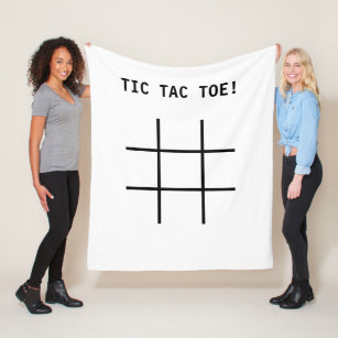 Tic Tac Toe Game Blanket Fleecefilt