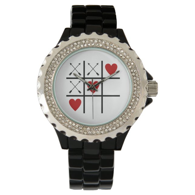 Tic Tac Toe Heart Armbandsur (Framsida)