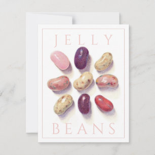 TIC TAC TOE JELLY BEANS 4,25" X5,5" - platta kort