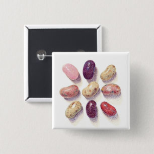 TIC TAC TOE JELLY BEANS Square Button Knapp