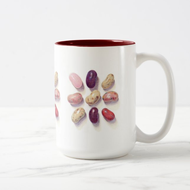 TIC TAC TOE JELLY BEANS Tall Maroon Two Tone Mugg (Höger)
