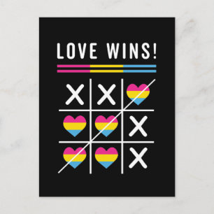 Tic Tac Toe Kärlek vinner det transsexuella Pridet Vykort