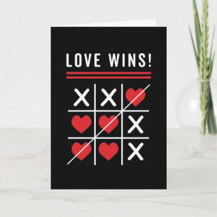 Tic Tac Toe Kärlek Vins Birthday Valentine Day Kort