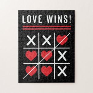 Tic Tac Toe Kärlek Vins Birthday Valentine Day Pussel