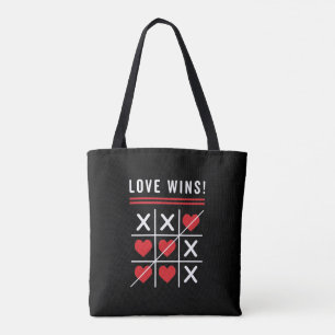 Tic Tac Toe Kärlek Vins Birthday Valentine Day Tygkasse