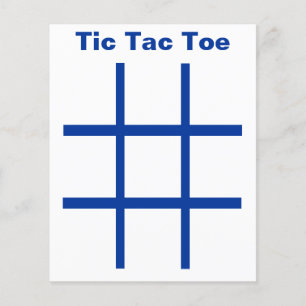 Tic Tac Toe MÄRKRE Grid (använda 1-1/4-tums kylskå Flygblad