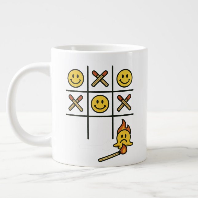 Tic Tac Toe-mugg Jumbo Mugg (Vänster)