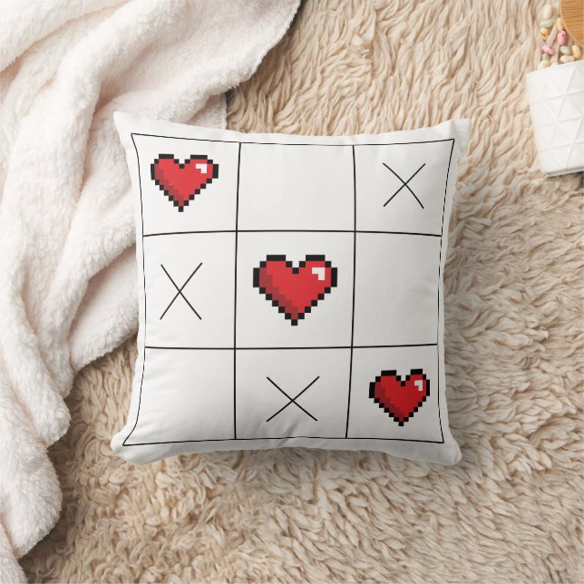 Tic-Tac-Toe of Love | Gamer Lover | Valentine's da Kudde (Filt)