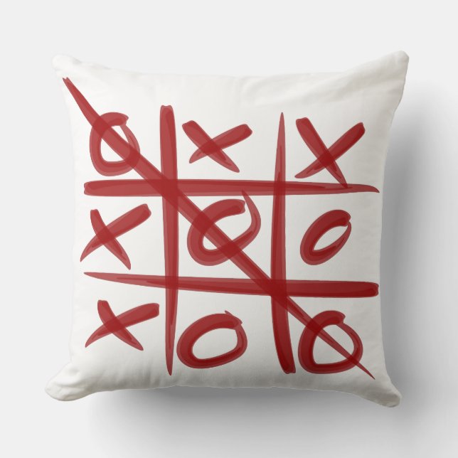 Tic Tac Toe Pillow Kudde (Framsida)