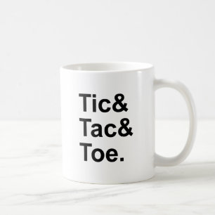 Tic Tac Toe Roligt papper- och pennspel Kaffemugg