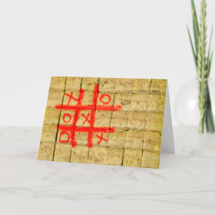 Tic Tac Toe Self Isolation Card Kort