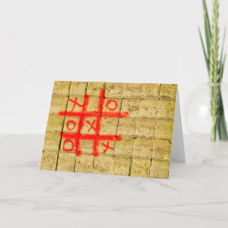 Tic Tac Toe Self Isolation Card Kort