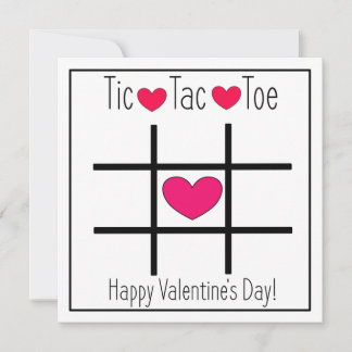 TIC TAC TOE Valentine Day Activity Card Julkort