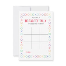 Tic Tac Toe Valentine-kort eller -Märkre