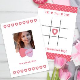Tic Tac Toe Valentine Photo Classroom-kort Tack Kort