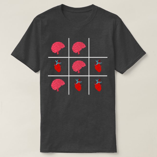 Tic TAC toe Valentine T Shirt (Design framsida)