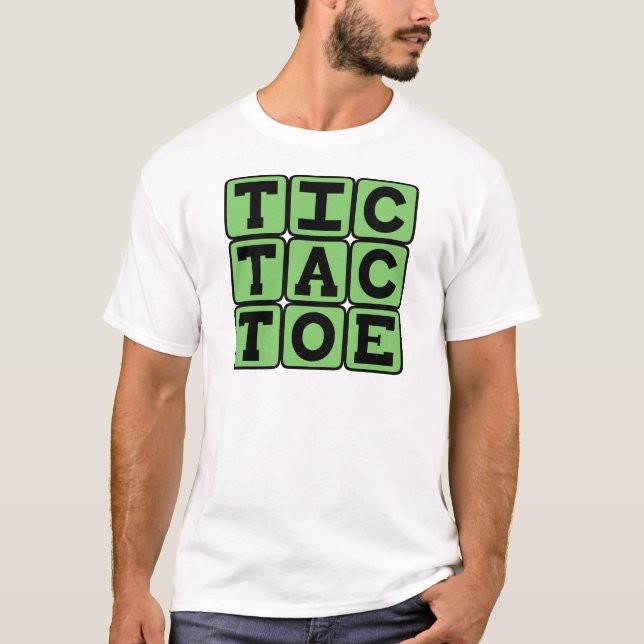 Tic-Tac-Toe, X- och O-spelet T-shirt (Framsida)